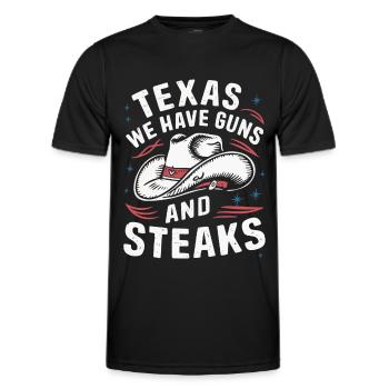 Texas State Texans Texas - Men's Functional T-Shirt - black - Front - AI Model Male 178 dark (178cm)