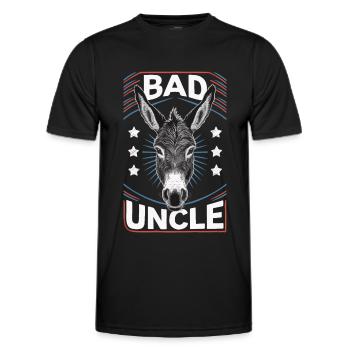 Uncle Fmilie Great-Uncle Uncle - Men's Functional T-Shirt - black - Front - AI Model Male 178 dark (178cm)