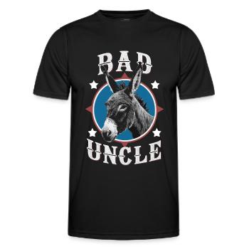 Uncle Fmilie Great-Uncle Uncle - Men's Functional T-Shirt - black - Front - AI Model Male 178 dark (178cm)