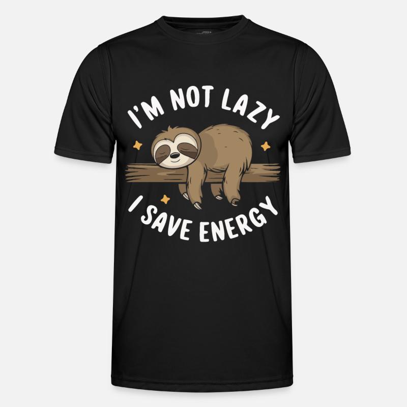 Sloth Sloths Sleeping Lazy - Men's Functional T-Shirt - black