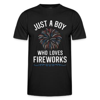 Pyrotechnie Feux d’artifice Pyrotechnie - T-shirt sport Homme - noir - Devant - AI Model Male 178 dark (178cm)