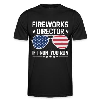 Pyrotechnie Feux d’artifice Pyrotechnie - T-shirt sport Homme - noir - Devant - AI Model Male 178 dark (178cm)