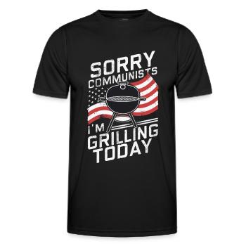 Grill Grillen Griller BBQ Barbecue - Männer Funktions-T-Shirt - Schwarz - Vorne - AI Model Male 178 dark (178cm)