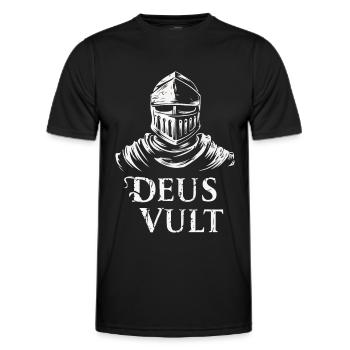 Kreuzritter Tempelritter Mittelalter - Männer Funktions-T-Shirt - Schwarz - Vorne - AI Model Male 178 dark (178cm)