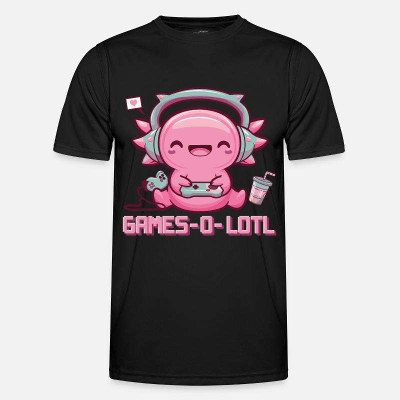 Axolotl Fish - Men's Functional T-Shirt - black