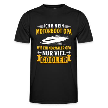 ich bin ein motorboot opa motorboot opa kapitän - Männer Funktions-T-Shirt - Schwarz - Vorne - AI Model Male 178 dark (178cm)