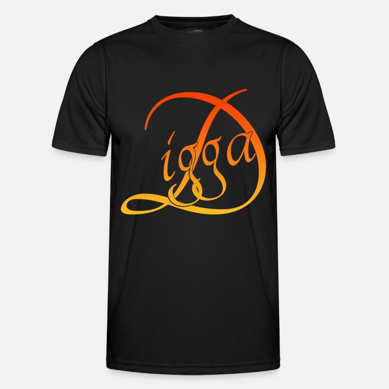 Digga - Männer Funktions-T-Shirt - Schwarz