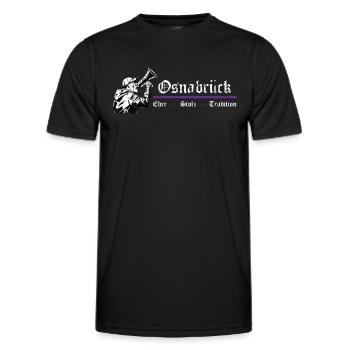 Osnabrück Ehre Stolz Tradition - Männer Funktions-T-Shirt - Schwarz - Vorne - AI Model Male 178 dark (178cm)
