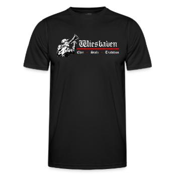 Wiesbaden Ehre Stolz Tradition - Männer Funktions-T-Shirt - Schwarz - Vorne - AI Model Male 178 dark (178cm)