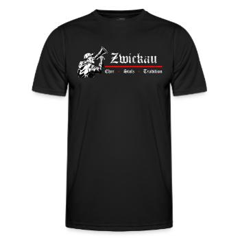 Zwickau Ehre Stolz Tradition - Männer Funktions-T-Shirt - Schwarz - Vorne - AI Model Male 178 dark (178cm)