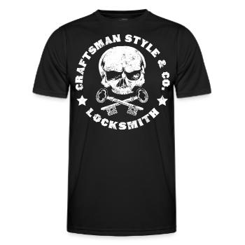 Schlosser Abzeichen - Männer Funktions-T-Shirt - Schwarz - Vorne - AI Model Male 178 dark (178cm)