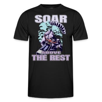 Soar Above the Rest – Paragliding Design - Men's Functional T-Shirt - black - Front - AI Model Male 178 dark (178cm)
