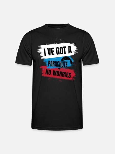 Solitude dans le ciel – Parapente - T-shirt sport Homme - noir