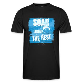 Soar Above the Rest – Paragliding Design - Men's Functional T-Shirt - black - Front - AI Model Male 178 dark (178cm)