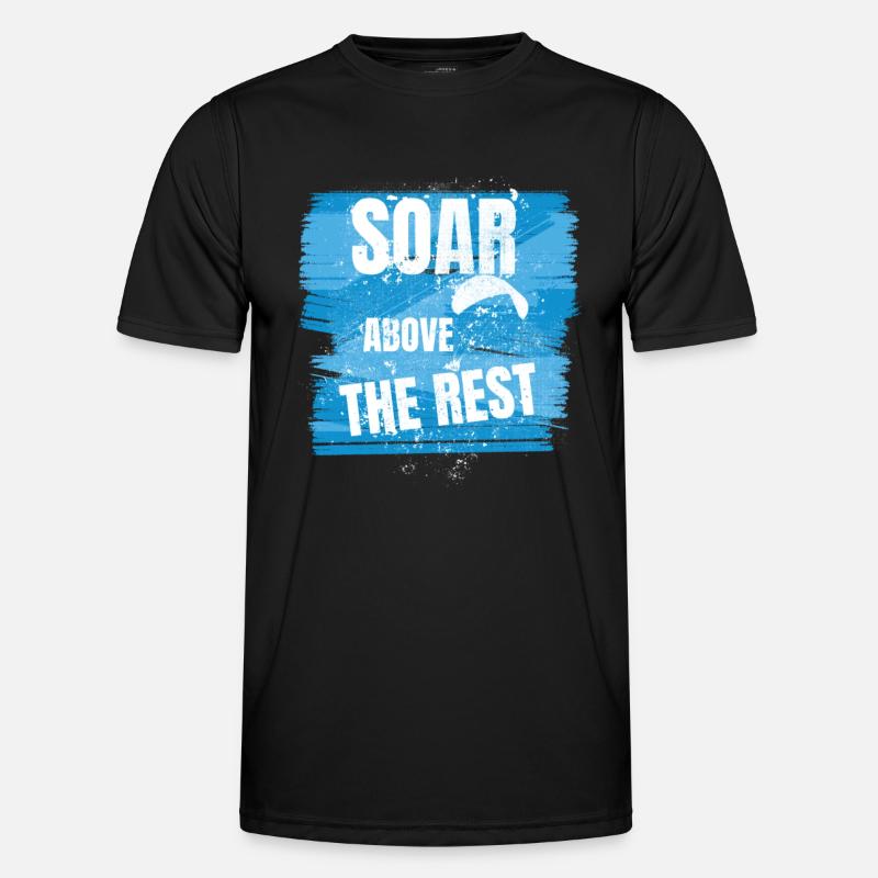 Soar Above the Rest – Paragliding Design Men's Functional T-Shirt