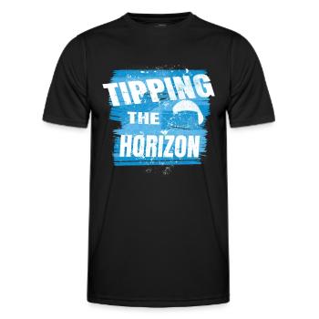 Tipping the Horizon – Paragliding Adventure - Männer Funktions-T-Shirt - Schwarz - Vorne - AI Model Male 178 dark (178cm)