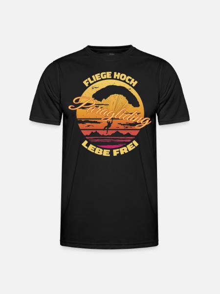 Fly high, live free - Men's Functional T-Shirt - black