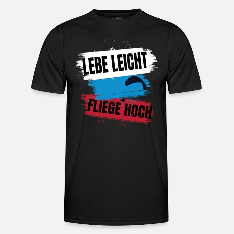 Live light, fly high - Men's Functional T-Shirt - black