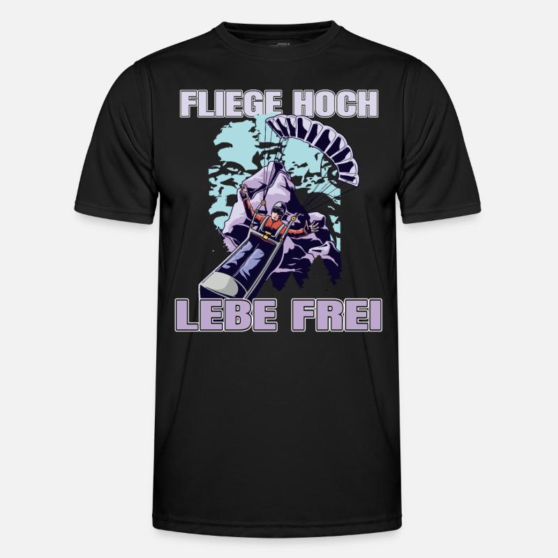 Fly high, live free - Men's Functional T-Shirt - black