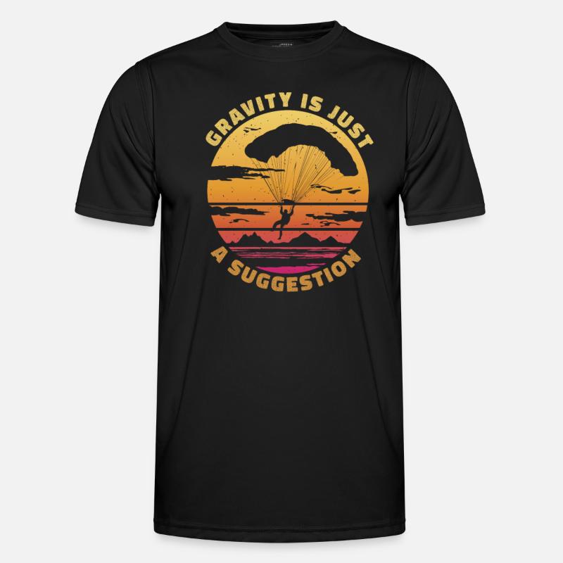 Gravity is just a suggestion - Paragliding Spruch Men's Functional T-Shirt