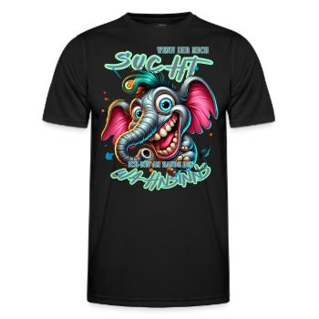 Wenn ihr mich sucht, ich bin am Rande des Wahnsinn - Männer Funktions-T-Shirt - Schwarz - Vorne - AI Model Male 178 dark (178cm)