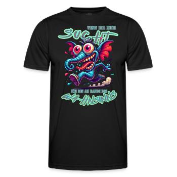 Wenn ihr mich sucht, ich bin am Rande des Wahnsinn - Männer Funktions-T-Shirt - Schwarz - Vorne - AI Model Male 178 dark (178cm)