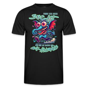 Wenn ihr mich sucht, ich bin am Rande des Wahnsinn - Männer Funktions-T-Shirt - Schwarz - Vorne - AI Model Male 178 dark (178cm)