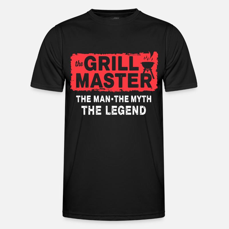 The Grillmaster BBQ Grilling Cult Saying Men's Functional T-Shirt