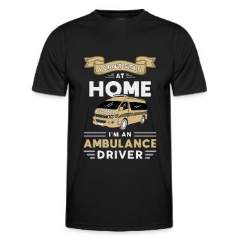 Krankenwagen Krankenwagenfahrer Sani Sanitäter - Männer Funktions-T-Shirt - Schwarz - Vorne - AI Model Male 178 dark (178cm)