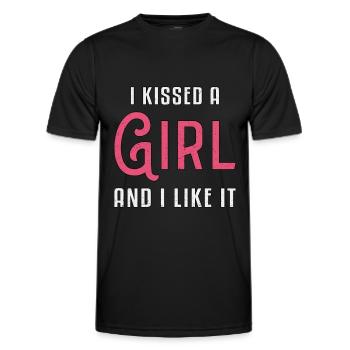 Lesbienne lesbienne lesbiennes LGBT Arc-en-ciel Cadeau - T-shirt sport Homme - noir - Devant - AI Model Male 178 dark (178cm)