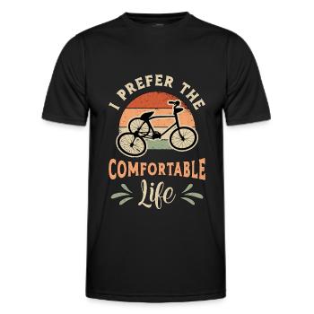 Tricycle Trike Bike Triker Biker Vintage Gift - Men's Functional T-Shirt - black - Front - AI Model Male 178 dark (178cm)