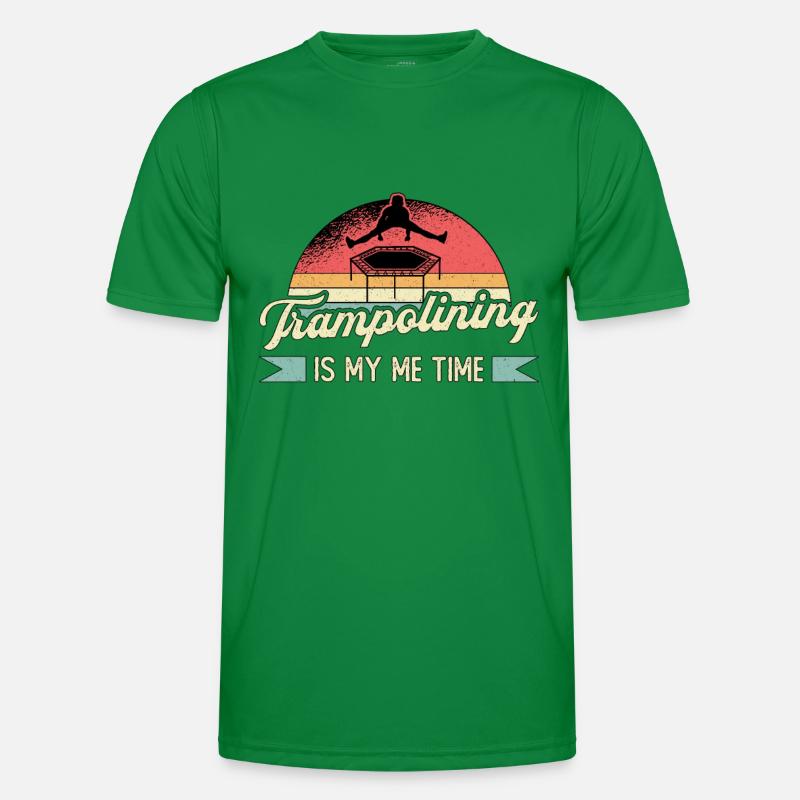 Trampoline Trampolin Trampolinspringer Geschenk Männer Funktions-T-Shirt