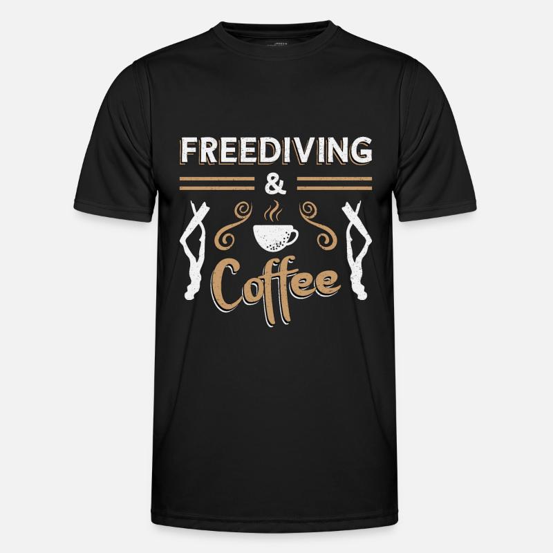 Freitauchen Apnoe Kaffee Freitaucher Geschenkidee Männer Funktions-T-Shirt