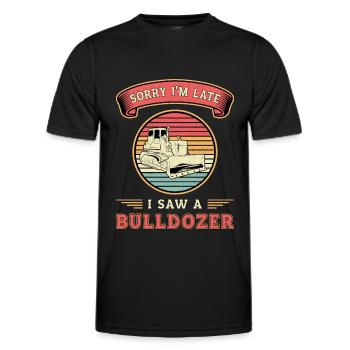 Bulldozer Construction Worker Gift - T-shirt sport Homme - noir - Devant - AI Model Male 178 dark (178cm)