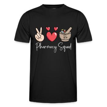 Technicien en pharmacie Cadeau de technicien en pharmacie - T-shirt sport Homme - noir - Devant - AI Model Male 178 dark (178cm)