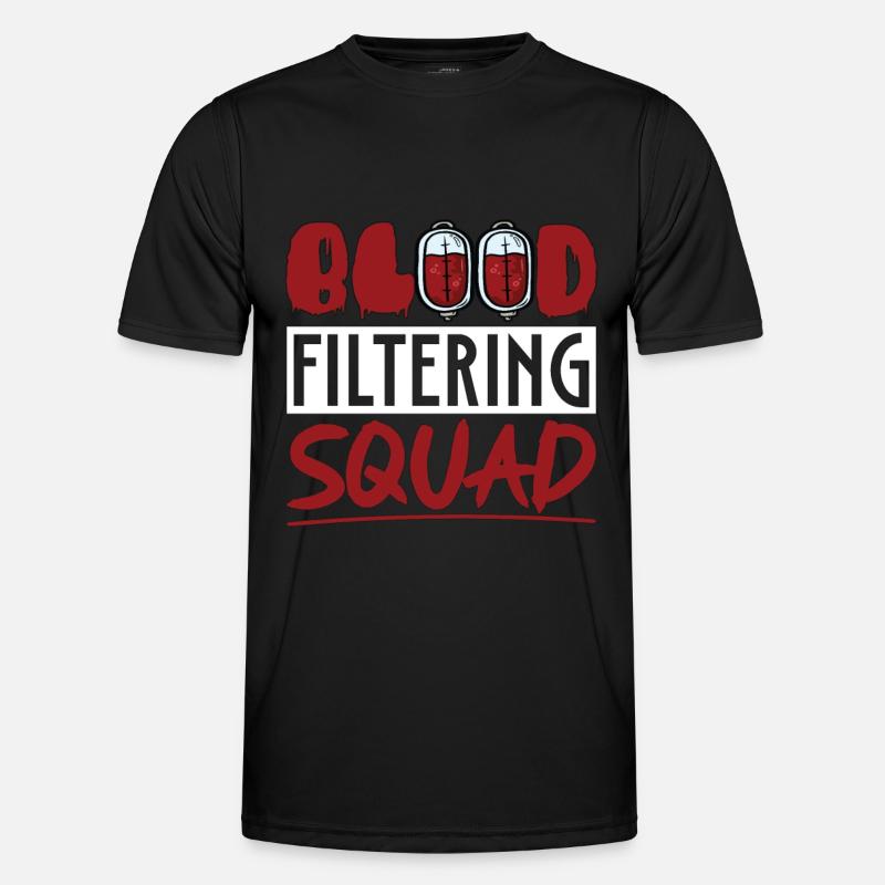Dialyse Nephrologie Dialysetechniker Geschenk - Männer Funktions-T-Shirt - Schwarz