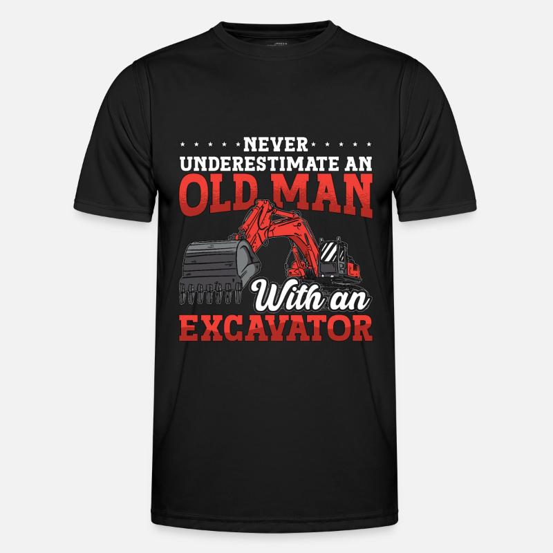 Bauarbeiter Baggern Baggerfahrer Bagger Geschenk Männer Funktions-T-Shirt
