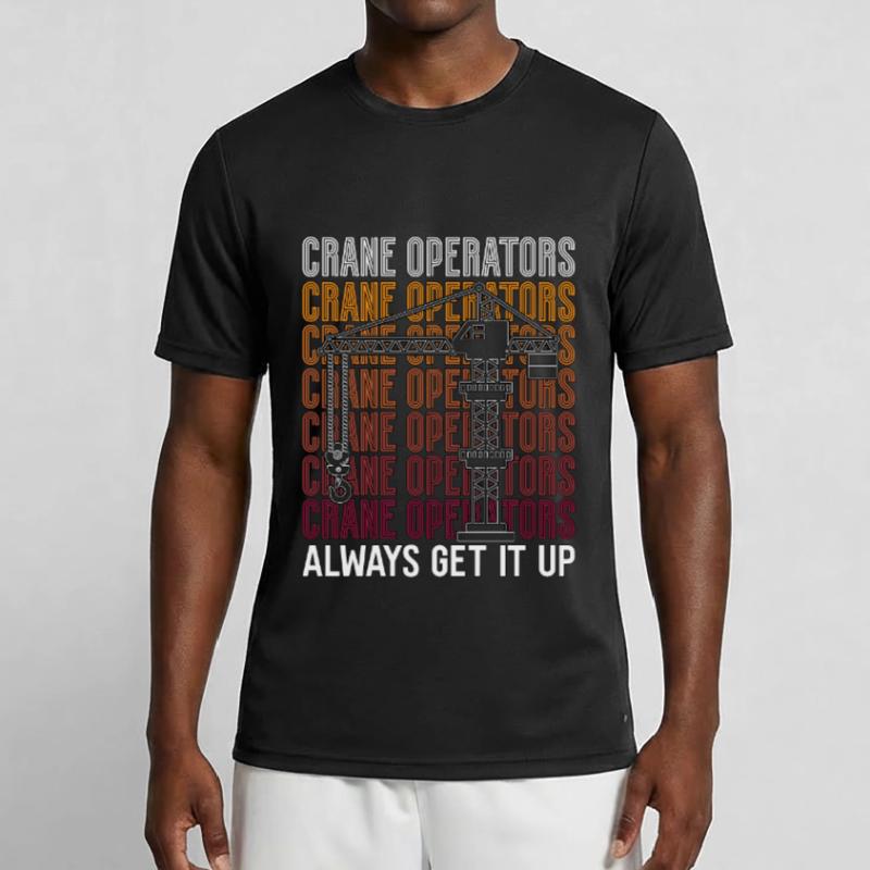 Construction Worker Crane Crane Driver Crane Operator Gift Men's Functional T-Shirt