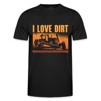 Excavatrice Bulldozer Travailleur de la construction Bulldozer Cadeau - T-shirt sport Homme - noir - Devant - AI Model Male 178 dark (178cm)