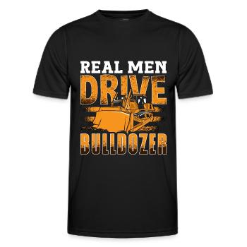 Excavatrice Travailleur de la construction Bulldozer Bulldozer Bulldozer Cadeau - T-shirt sport Homme - noir - Devant - AI Model Male 178 dark (178cm)