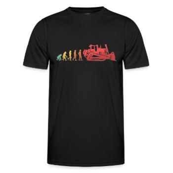 Bagger Planierraupe Bulldozer Bauarbeiter Geschenk - Männer Funktions-T-Shirt - Schwarz - Vorne - AI Model Male 178 dark (178cm)