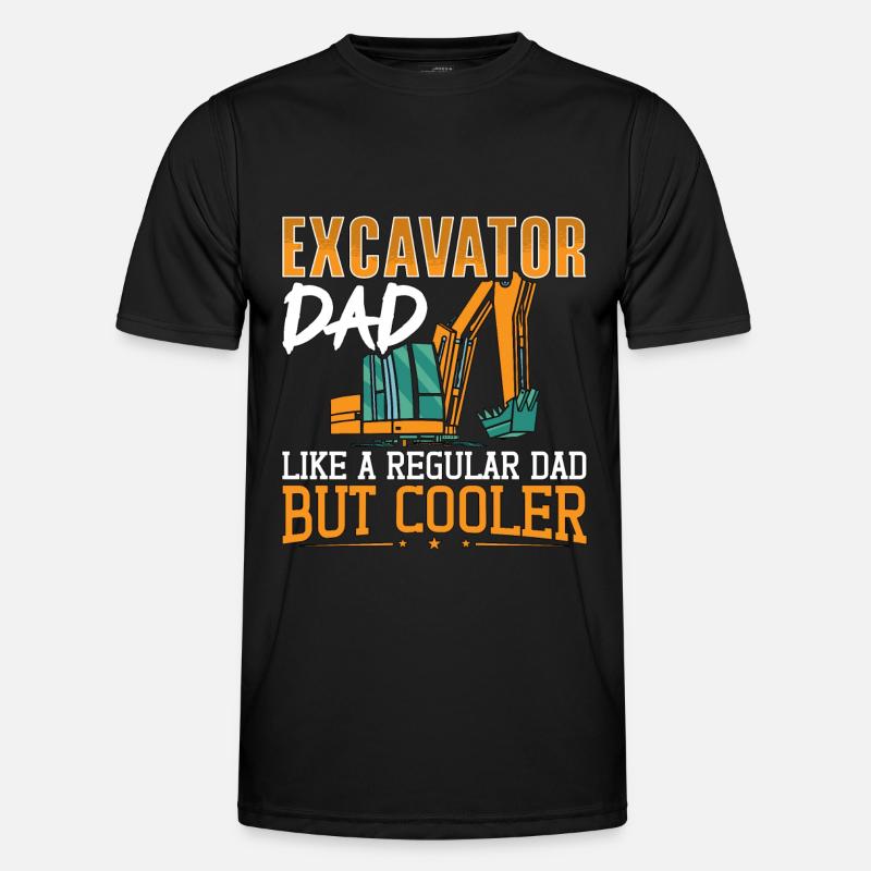 Baggern Bagger Bauarbeiter Baggerfahrer Geschenk - Männer Funktions-T-Shirt - Schwarz