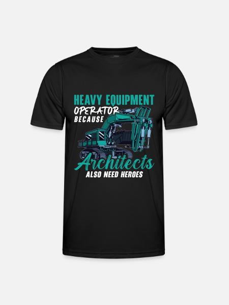 Baggern Baggerfahrer Arbeiter Bauarbeiter Geschenk - Männer Funktions-T-Shirt - Schwarz