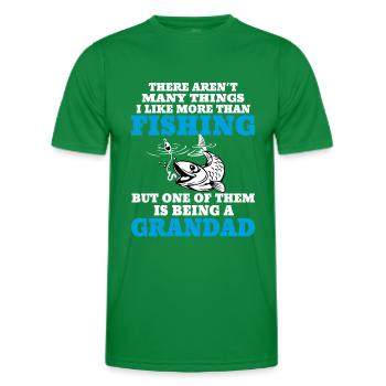 Fishing Grandad - Men's Functional T-Shirt - kelly green - Front - AI Model Male 178 dark (178cm)