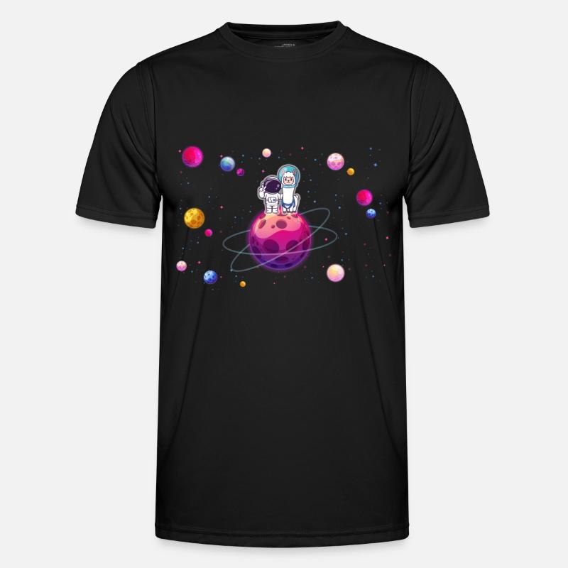 llama astronaut Männer Funktions-T-Shirt