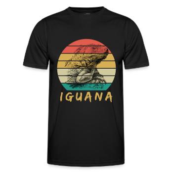 Iguana - Men's Functional T-Shirt - black - Front - AI Model Male 178 dark (178cm)