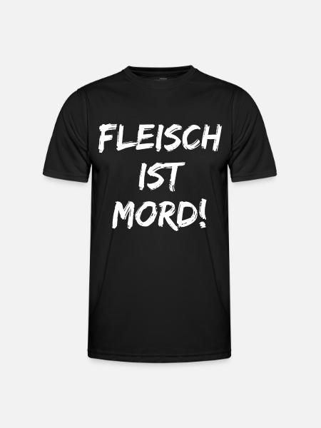 FLEISCH IST MORD - Männer Funktions-T-Shirt - Schwarz