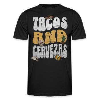 Taco - Männer Funktions-T-Shirt - Schwarz - Vorne - AI Model Male 178 dark (178cm)