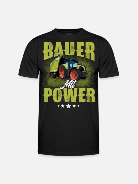 Landwirt Bauer - Männer Funktions-T-Shirt - Schwarz