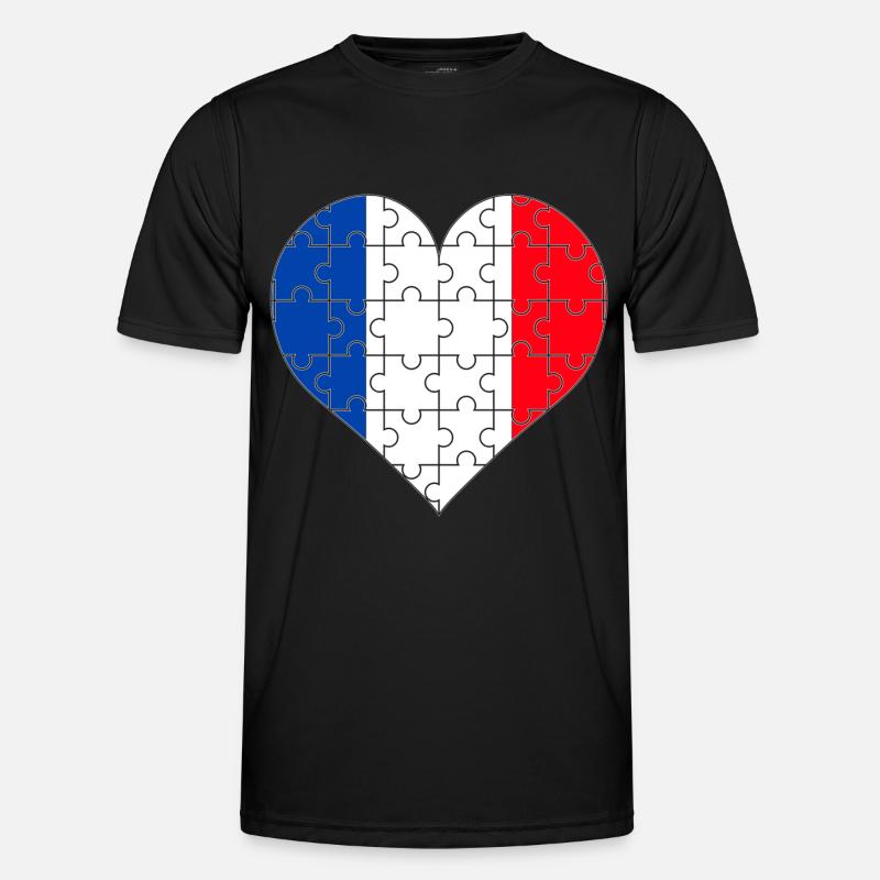 Frankreich Männer Funktions-T-Shirt